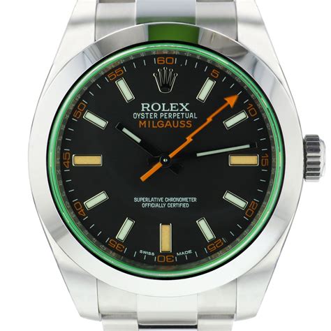 rolex milgauss ref. 116400gv with a black dial|Rolex Milgauss price chart.